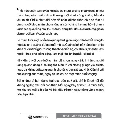 30 Tuổi - Mọi Thứ Chỉ Mới Bắt Đầu