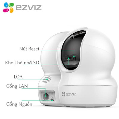 Camera IP Wifi 2.0MP EZVIZ C6N, Xoay 360, Full HD - Hàng chính hãng