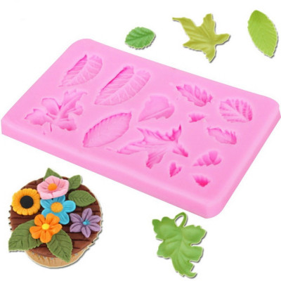 Khuôn silicon làm rau câu 13 chiếc lá - Mã số 1058