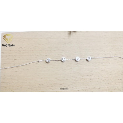 Lắc chân bạc Ý 925 Huệ Ngân - LOVE RYBJ50053