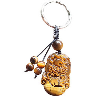 Móc Khóa 12 Con Giáp Đá Mắt Hổ Tuổi Thìn Ngọc Quý Gemstones MK9