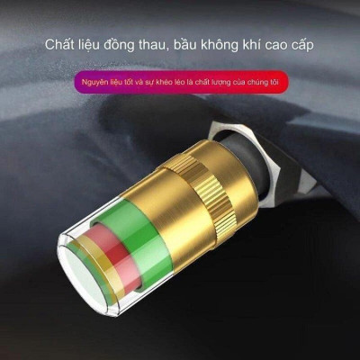 Bộ 4 van xe cảnh báo áp suất lốp xe ô tô xe máy lõi đồng cao cấp