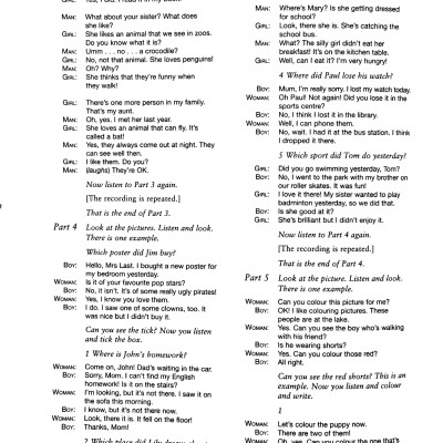 A1 Movers 3 Answer Booklet: Authentic Examination Papers