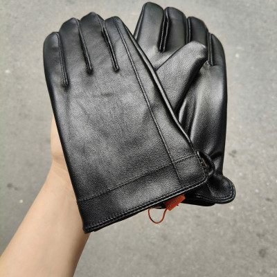 Bao tay da nam BHY8717 Găng tay nam da cừu. Tích hợp cảm ứng, Lót lông ấm