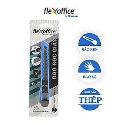 Dao rọc giấy Flexoffice FO-KN01B- 9mm