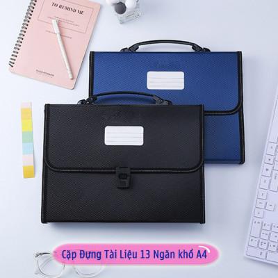 Cặp Đựng Tài Liệu Văn Phòng Phẩm NASI TL1003 nhiều ngăn khổ A4 13 ngăn phân trang tiện lợi tập file đựng lưu trữ hồ sơ văn phòng học sinh sinh viên túi đựng tài liệu nhựa PP cao cấp