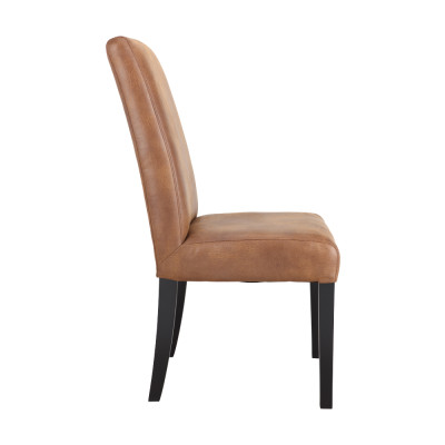 Ghế ăn tựa lưng cao LAVE khung gỗ, đệm bọc vải giả da cao cấp tông màu nâu ấm | Index Living Mall -  Phân phối độc quyền tại Việt Nam