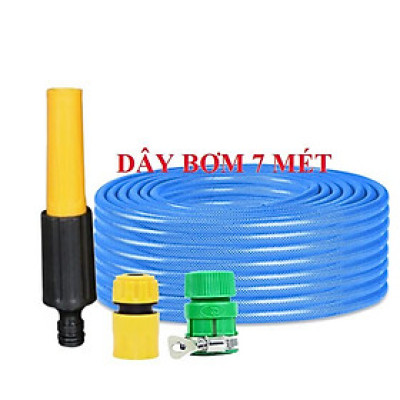 Bộ dây vòi xịt nước rửa xe, tưới cây . tăng áp 3 lần, loại 7m, 10m 206622-5 cút sập+ tặng móc khoá