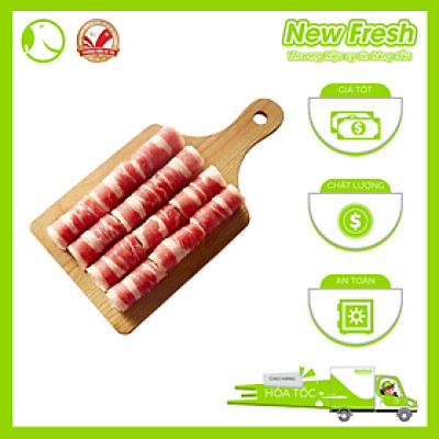 [GIAO NHANH HCM]  Ba Chỉ Bò Mỹ Cuộn Nhúng Lẩu - Khay 500gr