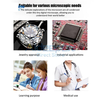 ROGTZ - Kính Hiển Vi Điện Tử Cầm Tay Zoom 1000x 8 Đèn LED - 3 Trong 1 USB/Typec/Micro Cảm Biến CMOS HD 0.3M Phân Giải Cao Lấy Nét Linh Hoạt USB Camera Nội Soi HD Kết Nối Nhiều HĐH Macos/Android/Windows - Hàng Chính Hãng