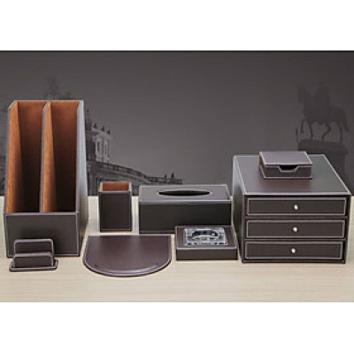 Văn phòng phẩm bằng da cao cấp - Bộ 8 sản phẩm