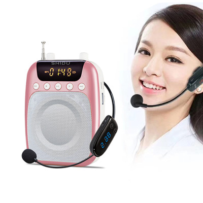 Máy trợ giảng không dây SHIDU kết nối bằng tần số cao cấp, mic trợ giảng cho giáo viên và hướng dẫn viên du lịch, loa trợ giảng cài áo tiện lợi, Hàng nhập khẩu