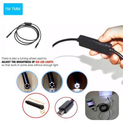 ROGTZ - Camera Nội Soi WiFi Chống Nước HD 1M Len 8mm Chất lượng hình ảnh HD 6LED Kết nối Wifi  Tương thích Ios Android Windows Chống nước IP67 Đa mục đích sử dụng Kiểm tra đường ống, thiết bị máy móc, động cơ Sửa chữa bảo dưỡng thiết bị  - Hàng Chính Hãng