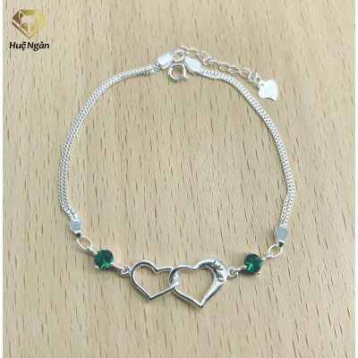 Lắc tay bạc Ý S925 Huệ Ngân - Trái tim xinh RYB 140111