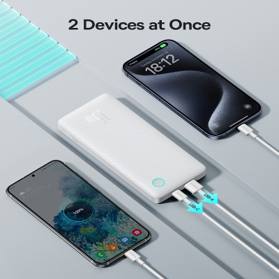 Pin Dự Phòng Baseus Airpow Lite Power Bank 10000mAh 15W (Kèm Cáp Dữ Liệu Simple Series USB sang Type-C dài 30cm)- Hàng Chính Hãng