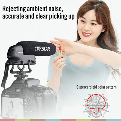 Micro Shotgun Cho Máy Ảnh, Máy Quay, Camcorder, Dslr Chuyên Nghiệp, Chống Shock, Giảm Tiếng Ồn, Điều Khiển Âm Lượng Takstar SGC-600 - Hàng chính hãng