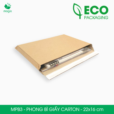 MPB3 - 22x16 cm - 100 phong bì carton đóng hàng - Bìa gói hàng, bìa cứng, bì thư | Magix Packaging