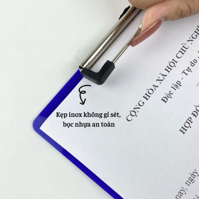 Bìa trình ký mica Enter G05 13x17cm kẹp mini