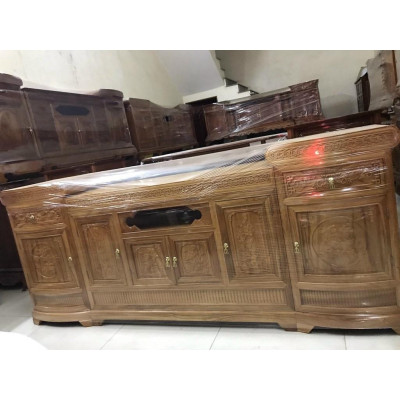 Kệ tivi gỗ sồi 2m2 2m4 trắng phòng khách phòng ngủ