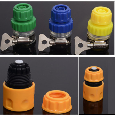 Bộ dây và vòi xịt rửa xe tưới cây tăng áp thông minh 810-2621 (dây xanh dẹt-cút nối đen)