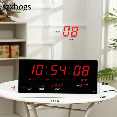 Đồng Hồ LED Vạn Niên Treo Tường Sang Trọng, Độc Đáo Có Lịch, Báo Nhiệt Độ, Báo Thời Gian