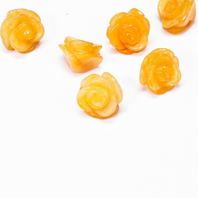 Charm hoa mẫu đơn đá thiên nhiên làm mặt nhẫn, mặt dây chuyền, bông tai, vòng tay - Ngọc Qúy Gemstones