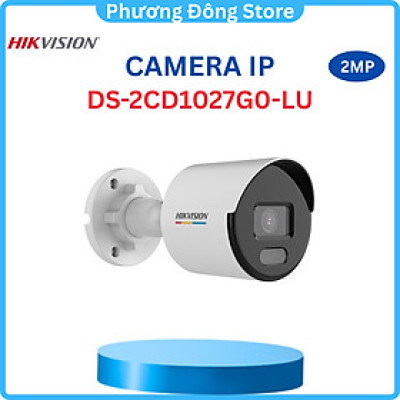 Camera IP Colorvu Lite 2MP Thân Tích Hợp Mic HIKVISION DS-2CD1027G0-LU - Hàng Chính Hãng 