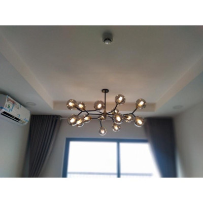 Đèn thả decor tô điểm phòng tiếp đón khách 15 bóng chao khói,đèn thả trang trí DT