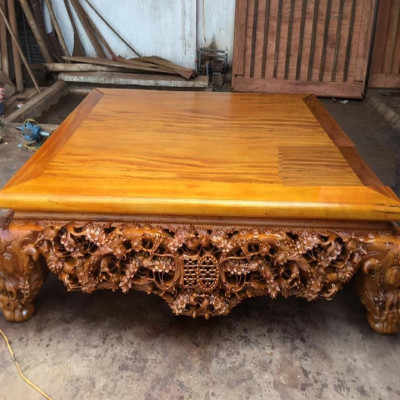 Sập Nằm Thập Điểu Quần Mai Cỡ Đại Gỗ Gụ Nam Phi