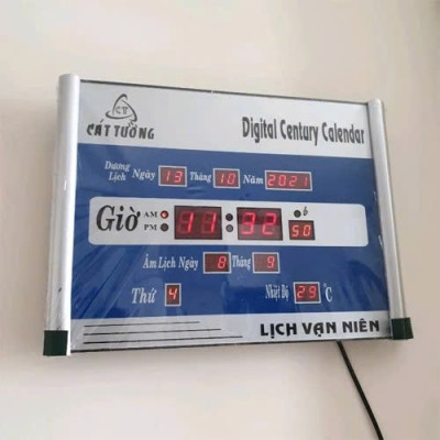 Đồng Hồ Treo Tường Vạn Niên Cao Cấp – Có Lịch Âm,  Sang Trọng, 40x30cm Chuẩn Phong Thủy