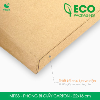 MPB3 - 22x16 cm - 20 phong bì carton đóng hàng - Bìa gói hàng, bìa cứng, bì thư | Magix Packaging