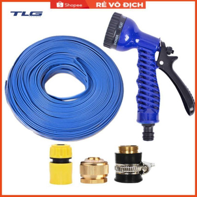 Bộ dây và vòi xịt tăng áp lực nước,rửa xe, tưới cây 15m (cút nhựa nối đồng nhựa) 206843