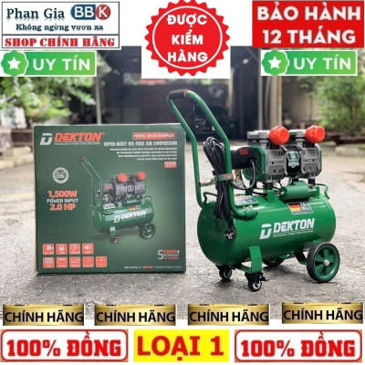 [Hàng cao cấp] Nén Khí Không Dầu Dekton DK-AC3930 Plus 2HP/1500W/ Bình 30L - Lưu Lượng 200L/Phút