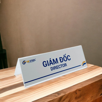 Biển chức danh, Bảng tên để bàn, Kệ mica chức vụ 2 mặt Enter A06 300x100mm đại (20)