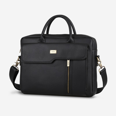 Túi xách công sở nam nữ nắp vạt xéo thanh lịch IDIGO MB2 - 6012, túi đựng laptop 15 inch cao cấp