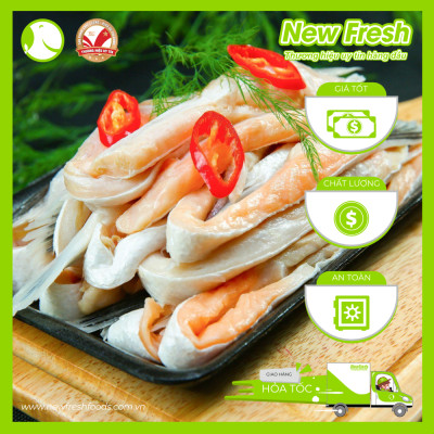 [GIAO NHANH HCM] Lườn Cá Hồi Nauy (cắt 1-3cm) - Túi 1kg