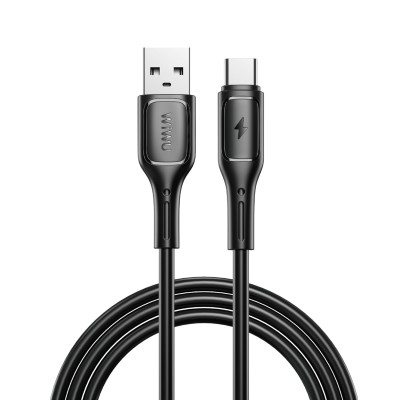 Dây cáp sạc nhanh 2.4A USB-A to Type C Hiệu WIWU Starlink - Chuẩn sạc MFI, chống rối, đầu cáp siêu bền, công nghệ AI chống cháy nổ iP 15 16 Pro Max iPad Pro S21 S22 S23 S24 Redmi cho Oppo - Hàng nhập khẩu