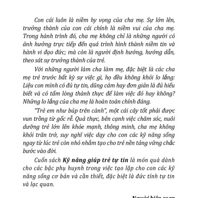 Kỹ Năng Giúp Trẻ Tự Tin