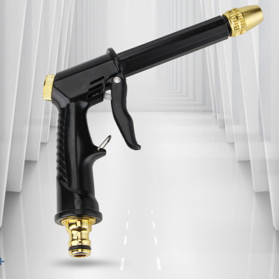 Bộ dây và vòi xịt rửa xe tưới cây tăng áp thông minh 810-2621-1 (dây vàng dẹt-cút nối đen)