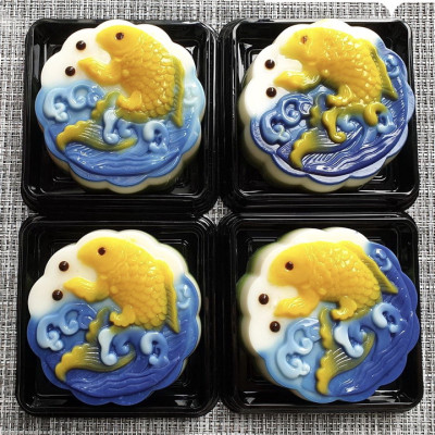 Khuôn silicon làm bánh, rau câu, khuôn trung thu, ép xôi cá chép vượt vũ môn - Loại 7 cm - Mã số 1005