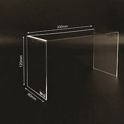 Kệ trưng bày mica 3 mặt uốn Enter TB112 200x80x120mm mica dày 2mm, Kệ livestream, Kệ mica chữ U trong suốt để đồ đa năng (20)