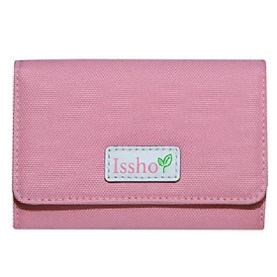 Ví Card khóa nắp Issho chất Canvas, thời trang, đa màu sắc