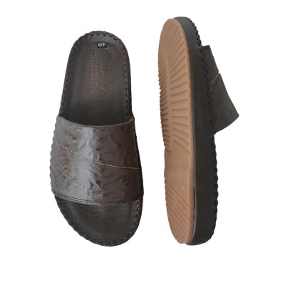 Dép Nam Quai Ngang Da Bò Thật TiTi ĐÔ Cao Cấp DNA2172d