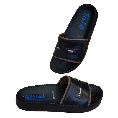 Dép Nam Quai Ngang Da Bò Thật TiTi ĐÔ Cao Cấp DNA2087d
