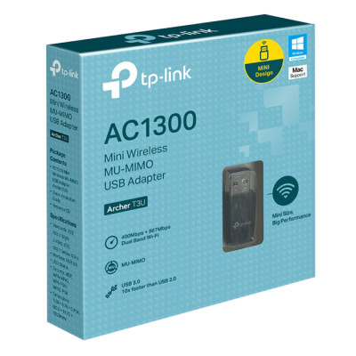 Bộ Chuyển Đổi USB MU-MIMO Không Dây Mini TP-Link AC1300 Archer T3U - Hàng Chính Hãng