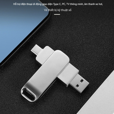 USB CRAZY COOL 64Gb - USB 3.0 64GB Đầu Nối Kép Với 2 Cổng USB Type-C Và USB Type-A - Tương Thích MAC / PC Chuẩn Giao Tiếp USB 3.0 Và 2.0 - Hàng Chính Hãng