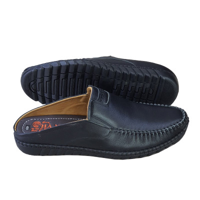 Dép Bít Mũi Nam Da Bò Thật TiTi ĐÔ Cao Cấp GSB2046d