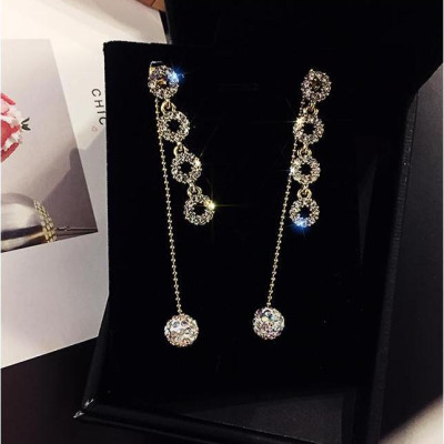 Bông tai đính đá dáng dài sang trong BT190