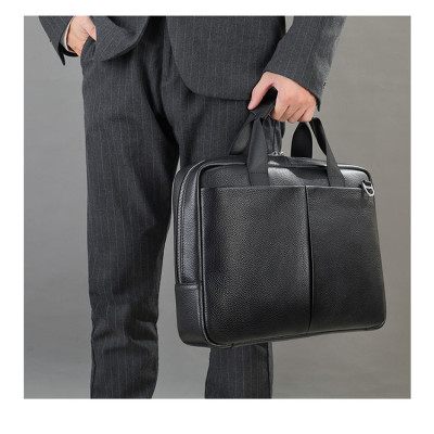 Cặp da bò thật đựng vừa laptop 14inch BHM5031 Túi xách công sở nam.