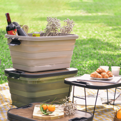 Thùng đựng đồ đa năng gấp gọn 3 trong 1 dung tích 30L - Tiện lợi cho du lịch, picnic, dễ xếp gọn khi không dùng - Hàng nhập khẩu chính hãng